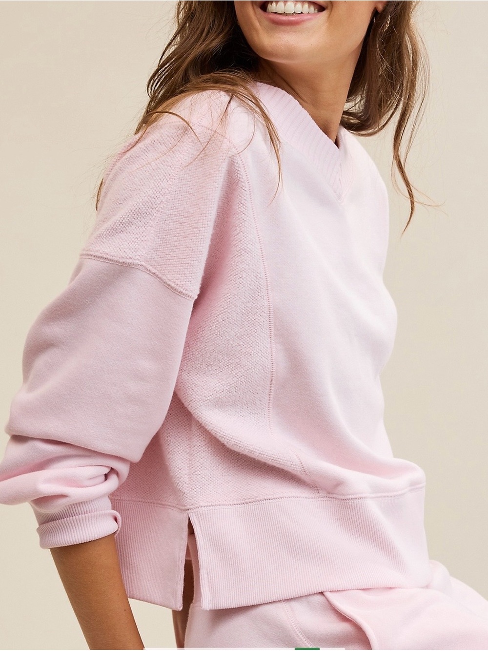 Aerie Apres Chill sweatshirt, S, Pink Petal